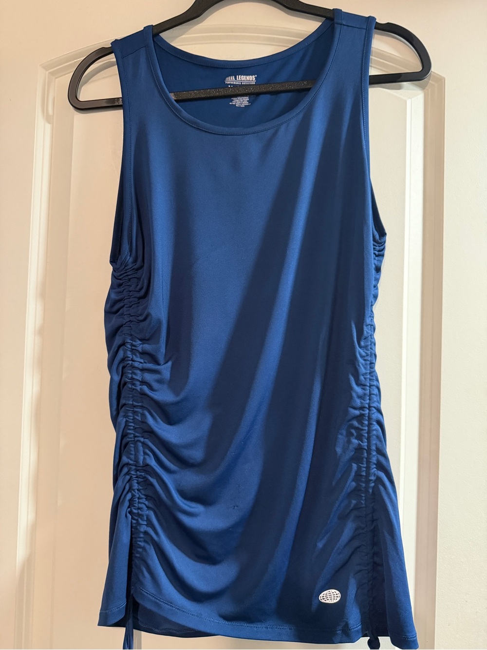Reel Legends Navy Ruched Side-Tie Tank - Picture 2 of 4